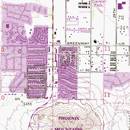 Topographic Map of Lookout Mountain, AZ