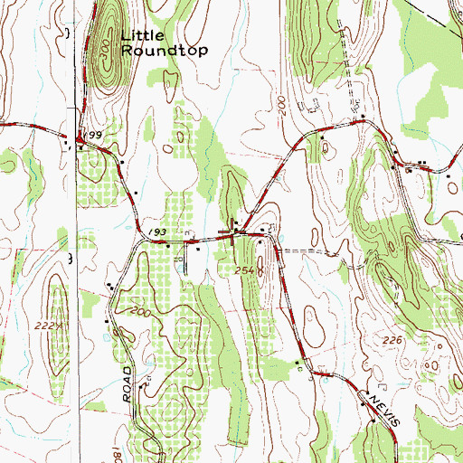 Topographic Map of School Number 3 (historical), NY
