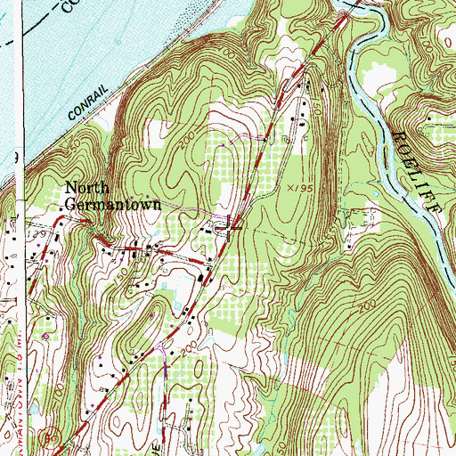 Topographic Map of School Number 3 (historical), NY