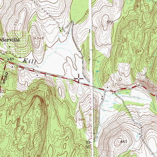 Topographic Map of Snyderville School (historical), NY