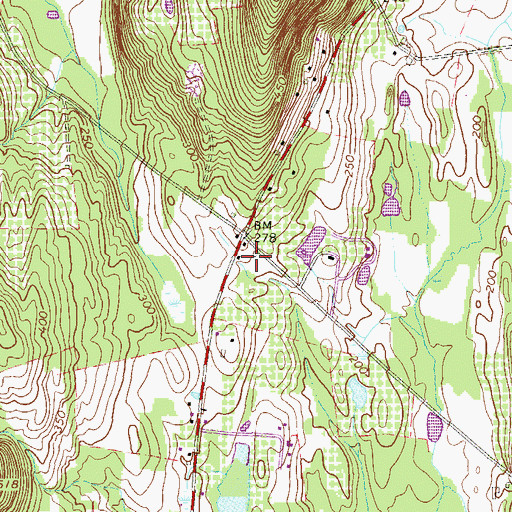Topographic Map of Blue Hill School (historical), NY