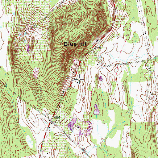 Topographic Map of Coons Store (historical), NY