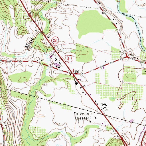 Topographic Map of Humphreysville, NY