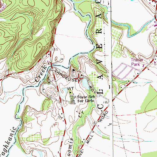 Topographic Map of Ham Mill (historical), NY