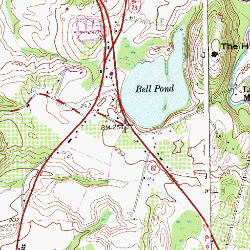 Topographic Map of White School (historical), NY