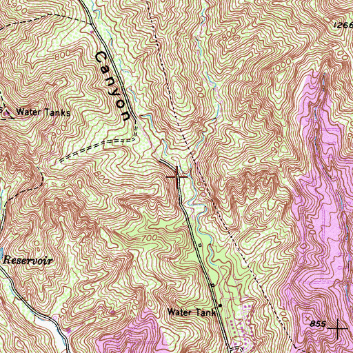 Topographic Map of Sexton Canyon, CA