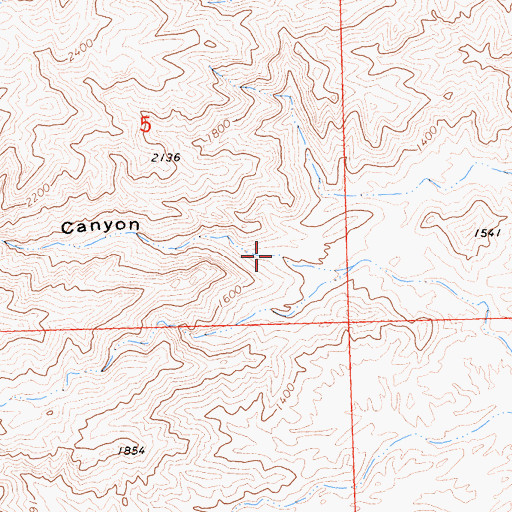 Topographic Map of Shadow Canyon, CA