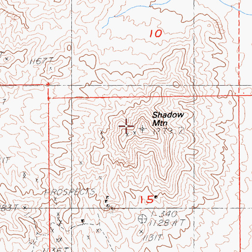 Topographic Map of Shadow Mountain, CA
