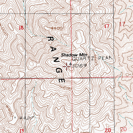 Topographic Map of Shadow Mountain, CA