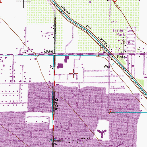 Topographic Map of Los Maderas, AZ