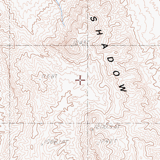 Topographic Map of Shadow Mountains, CA