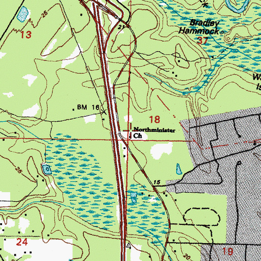 Topographic Map of Northminster Montessori Preschool, LA