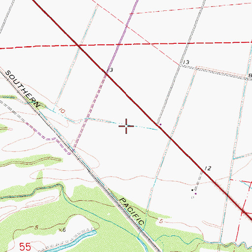 Topographic Map of West Saint Mary High School, LA