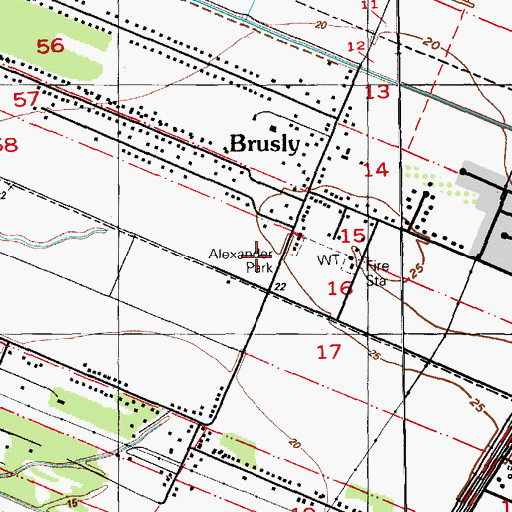 Topographic Map of Brusly Elementary School, LA