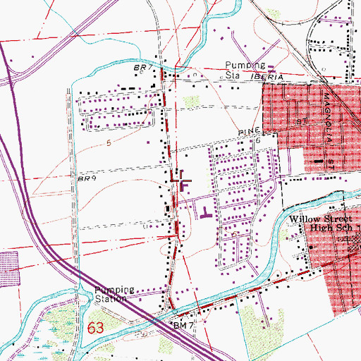 Topographic Map of Lagrange Elementary School, LA