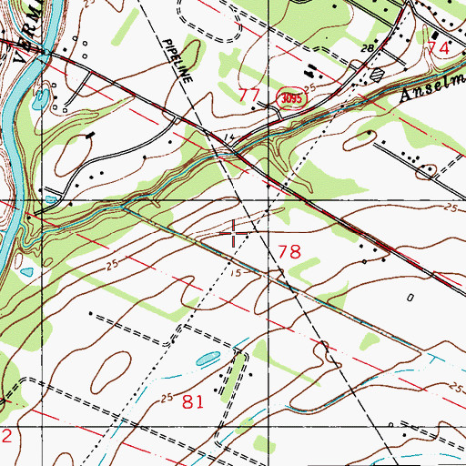 Topographic Map of Westminster Christian Academy School, LA