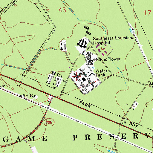 Topographic Map of Operation Jumpstart Alternative School, LA