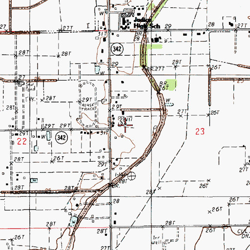 Topographic Map of Ridge Elementary School, LA