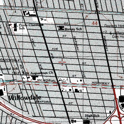 Topographic Map of Saint Ann Catholic School, LA