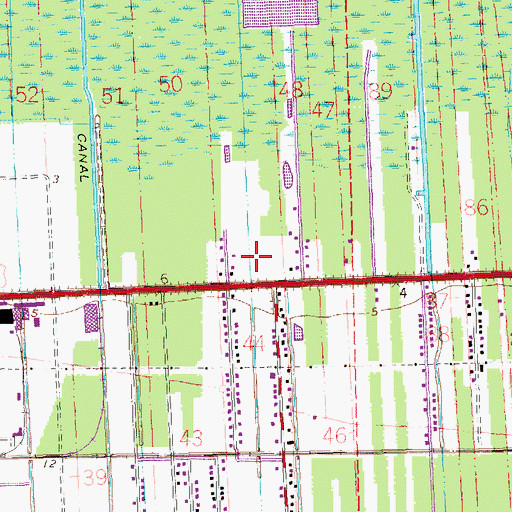 Topographic Map of Reserve Christian School, LA