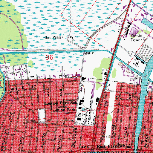Topographic Map of Saint Gregory Barbarigo School, LA
