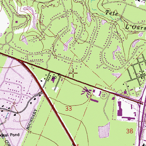 Topographic Map of New Covenant Presbyterian Weekday School, LA