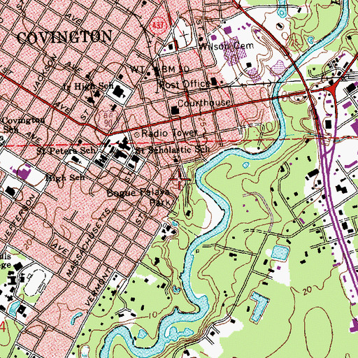 Topographic Map of Christ Episcopal Early Childhood School, LA