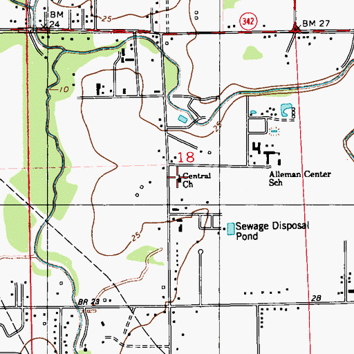 Topographic Map of Acadiana Christian School, LA