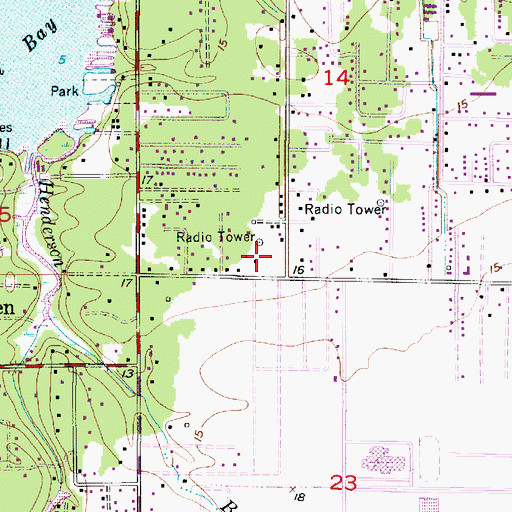 Topographic Map of Lakewood Christian Academy School, LA