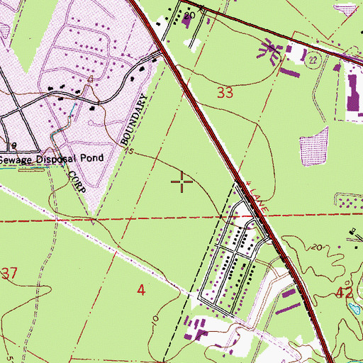Topographic Map of Tchefuncte Middle School, LA
