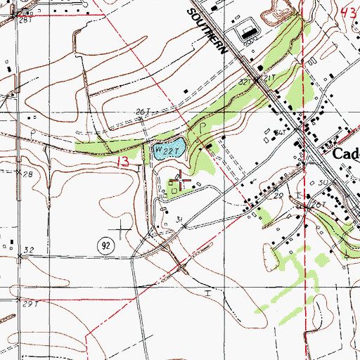 Topographic Map of Episcopal School of Acadiana Cade Campus, LA