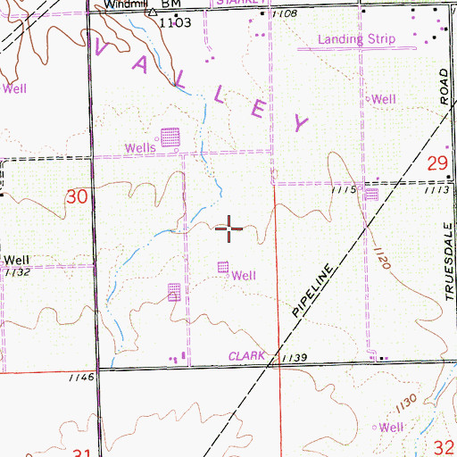Topographic Map of Shandon Flat, CA