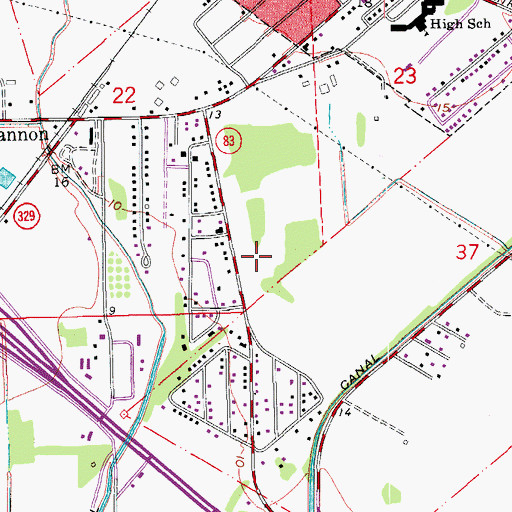 Topographic Map of Iberia Middle School, LA