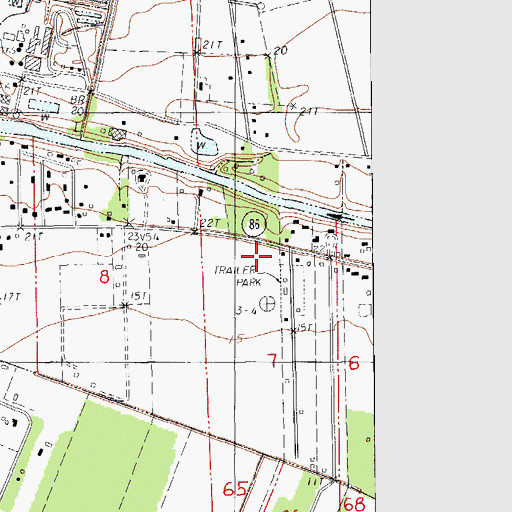 Topographic Map of Belle Place Middle School, LA