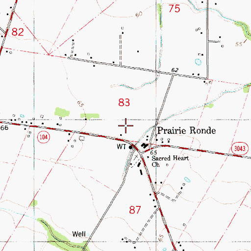 Topographic Map of Northwest High School, LA