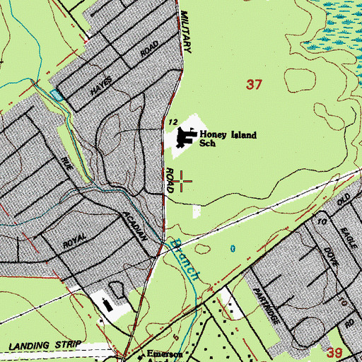 Topographic Map of Cypress Cove Elementary School, LA