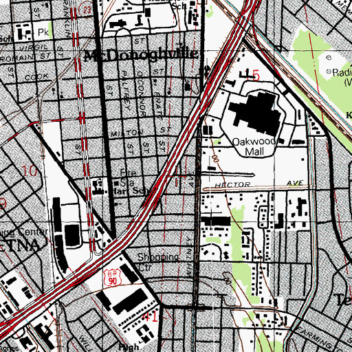 Topographic Map of Westbank Christian Center Preschool, LA
