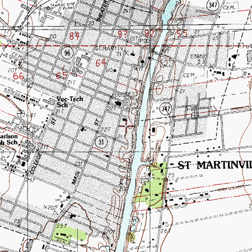 Topographic Map of Trinity Catholic Elementary School, LA