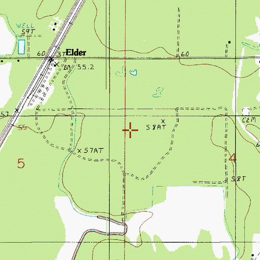 Topographic Map of Allen Parish Correctional Center Special Services District Facility, LA