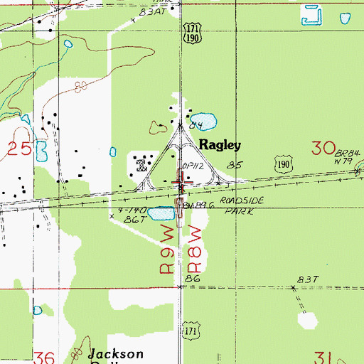 Topographic Map of Southwest Louisiana Marine Institute School, LA