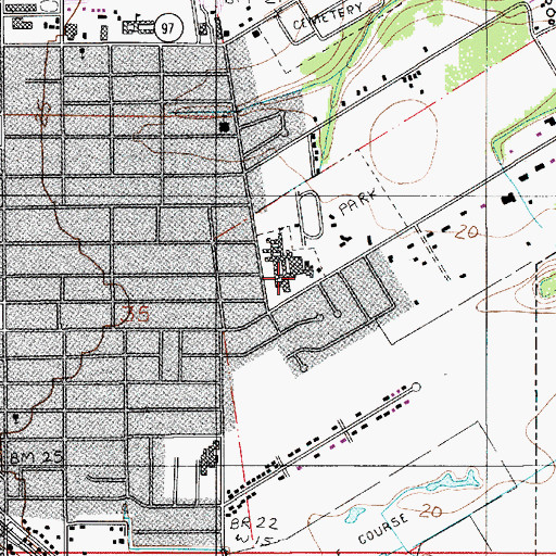 Topographic Map of Jennings Elementary School, LA