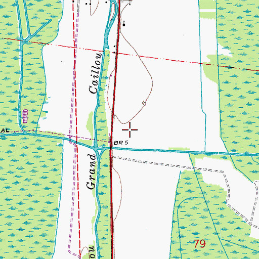 Topographic Map of Juvenile Detention Center Alternative School, LA
