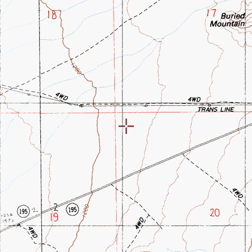 Topographic Map of Shavers Valley, CA