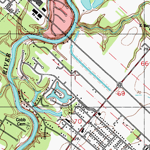 Topographic Map of Lafayette Lutheran School, LA