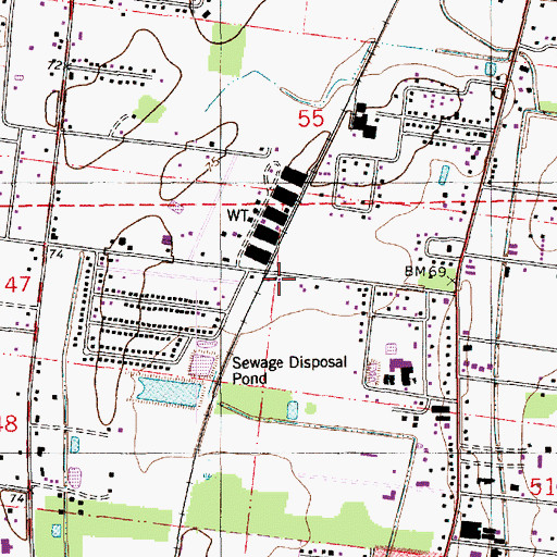 Topographic Map of Family Worship Christian Academy School, LA
