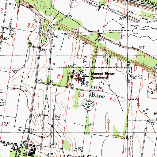 Topographic Map of Berchmans Academy of the Sacred Heart, LA