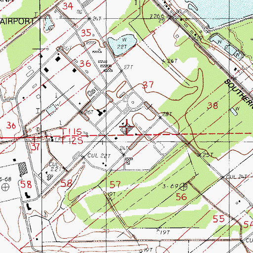 Topographic Map of Louisiana Technical College Teche Campus, LA