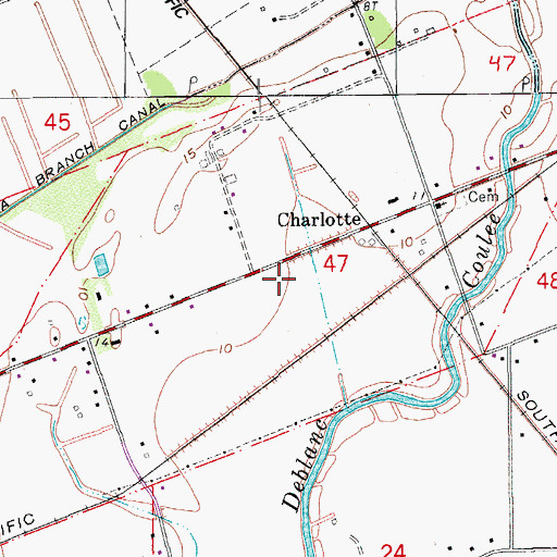 Topographic Map of Jefferson Island Elementary School, LA
