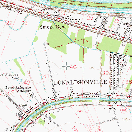 Topographic Map of Lowery Elementary School, LA