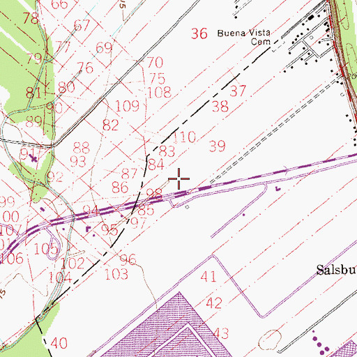 Topographic Map of Saint James Parish Youth Center Alternative School, LA